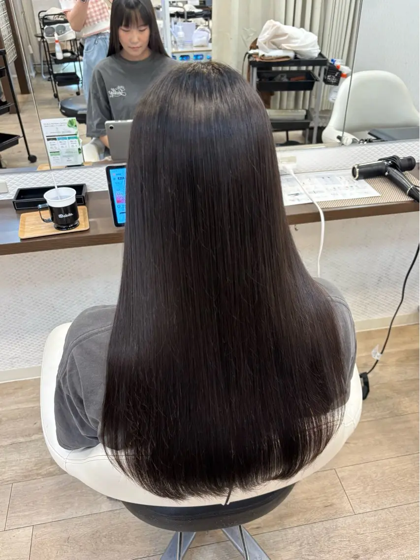 ロング パーマ カット 縮毛矯正 🎀南田 晴香🎀のヘアスタイル