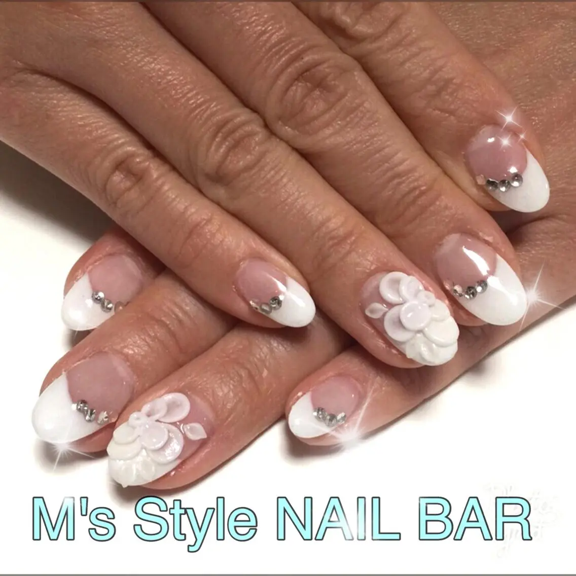ネイル フレンチネイル ホワイト M's Style NAIL BARのネイルデザイン