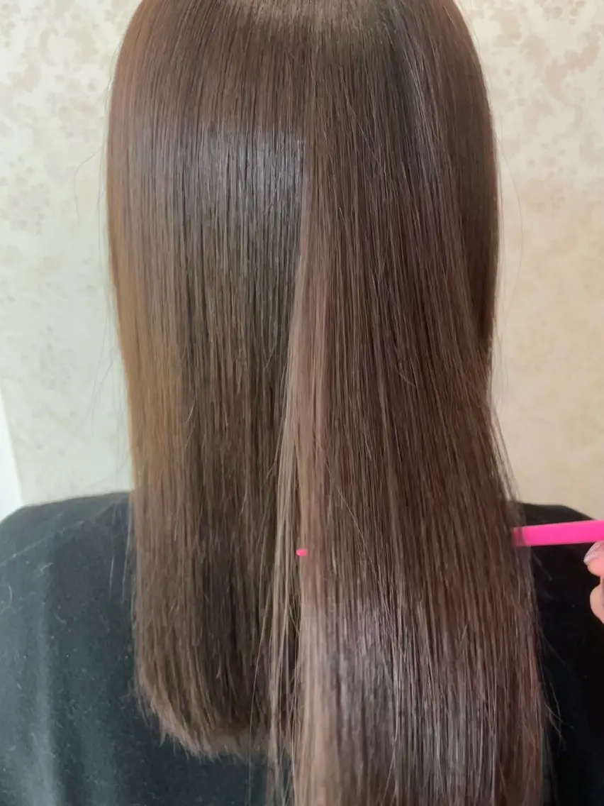 ロング ヘアカラー トリートメント ヒヨシ ルナのヘアスタイル