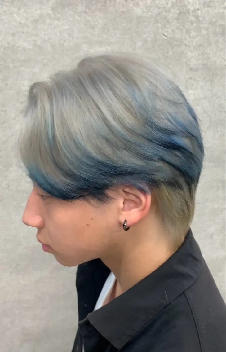 ショート メンズ メンズパーマ ヘアカラー トリートメント ヘッドスパ ヘアセット 🔥ニュアンス フェザー小林海斗🔥のヘアスタイル