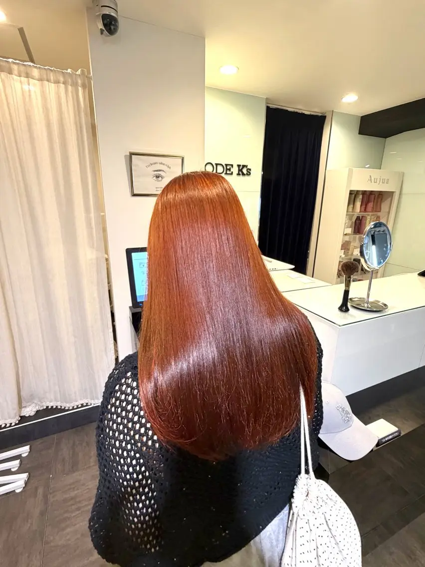 ロング ヘアカラー momo🎀韓国レイ ヤー・ハイトーンのヘアスタイル