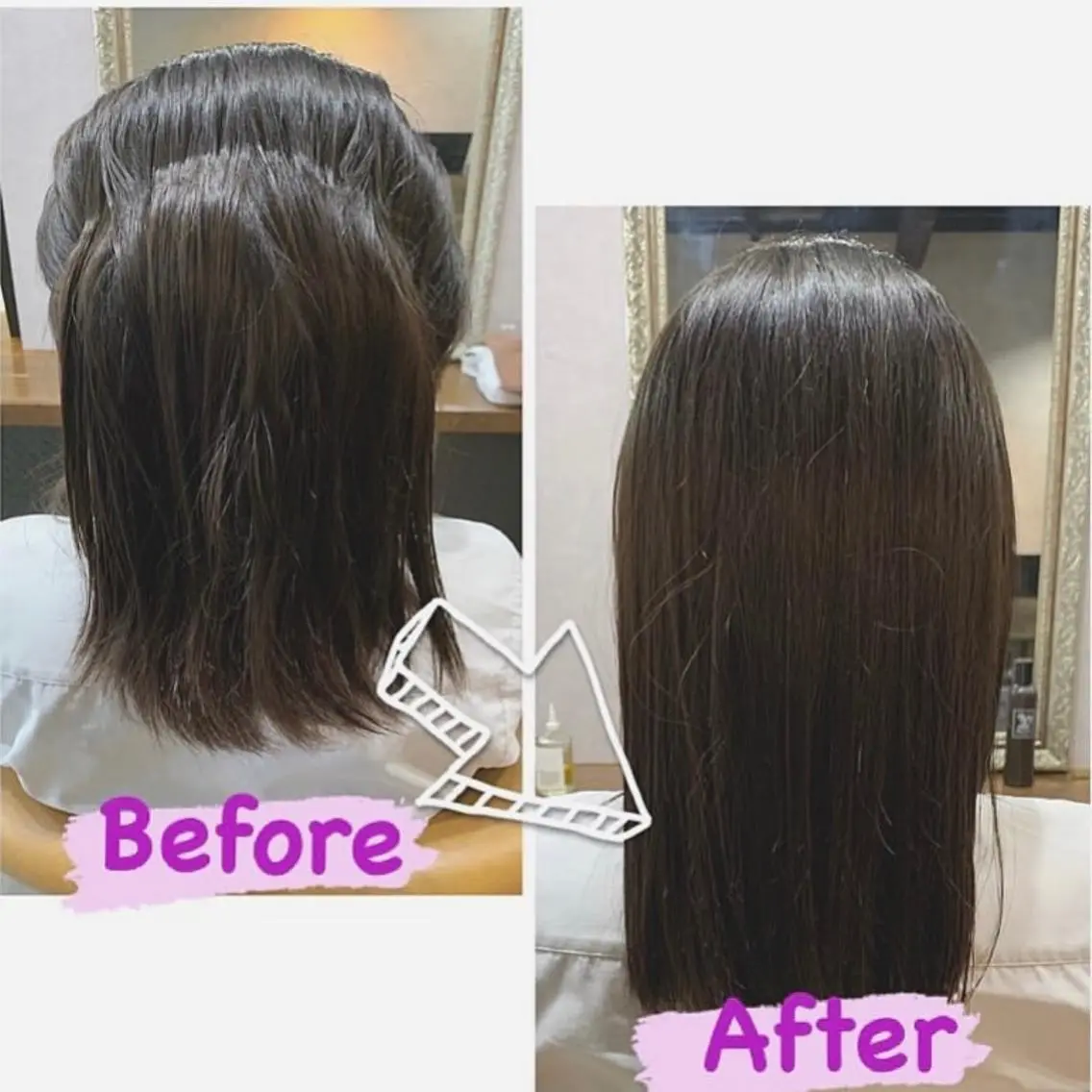 セミロング enx天王町店 伊藤 愛央のヘアスタイル