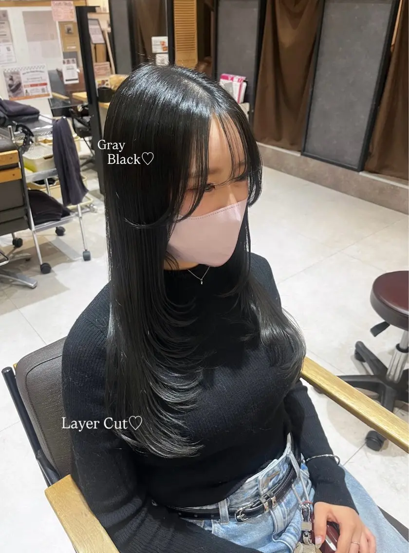ロング レイヤーカット カット ヘアカラー トリートメント 🎀 miki / レイヤーカット 🎀のヘアスタイル