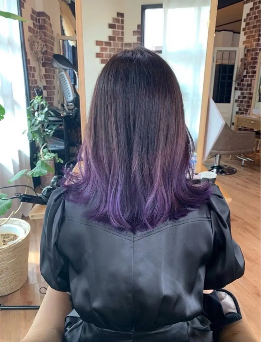 カラー ヘアカラー 梶 瑞希のヘアスタイル