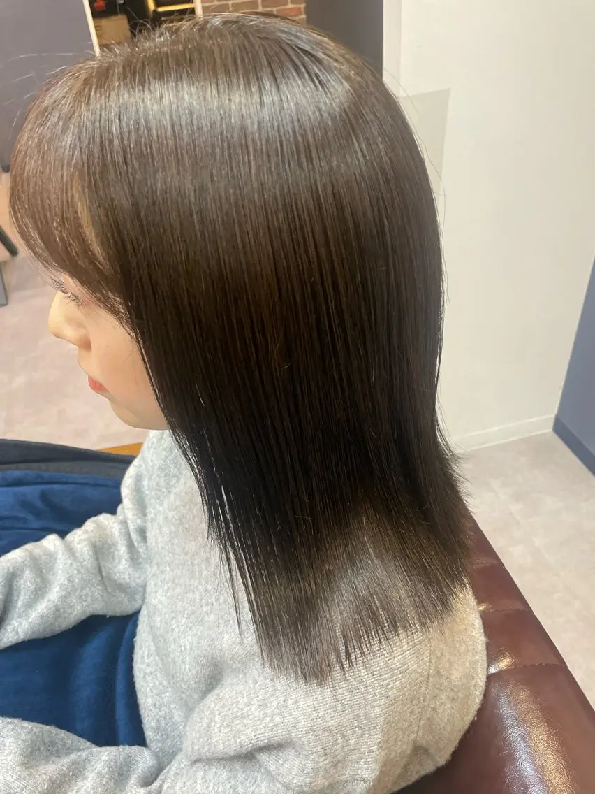 ミディアム カラー カット ヘアカラー トリートメント 原 麻耶のヘアスタイル