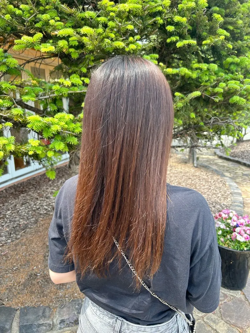 ロング ロング カット 縮毛矯正 ヘアルームflat・ Rena🌼ྀིのヘアスタイル