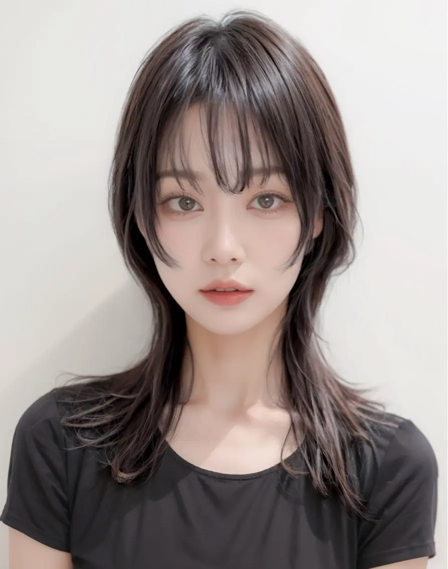 セミロング カラー 透明感カラー レイヤーカット レイヤーカット ハッシュレイヤー特化のヘアスタイル