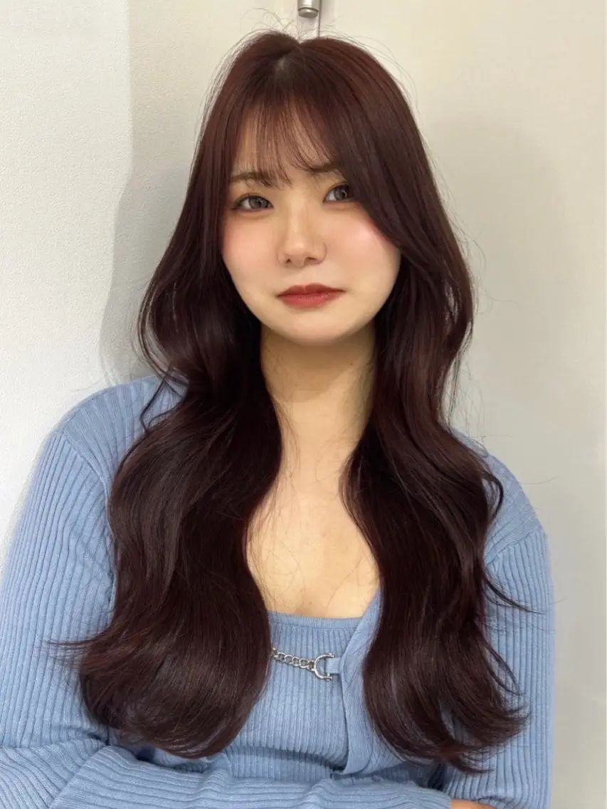 ロング カラー ブリーチ ブラウンカラー ダブルカラー ラベンダーカラー ブリーチなしカラー ヘアカラー 【 ViVIE 】 とものヘアスタイル