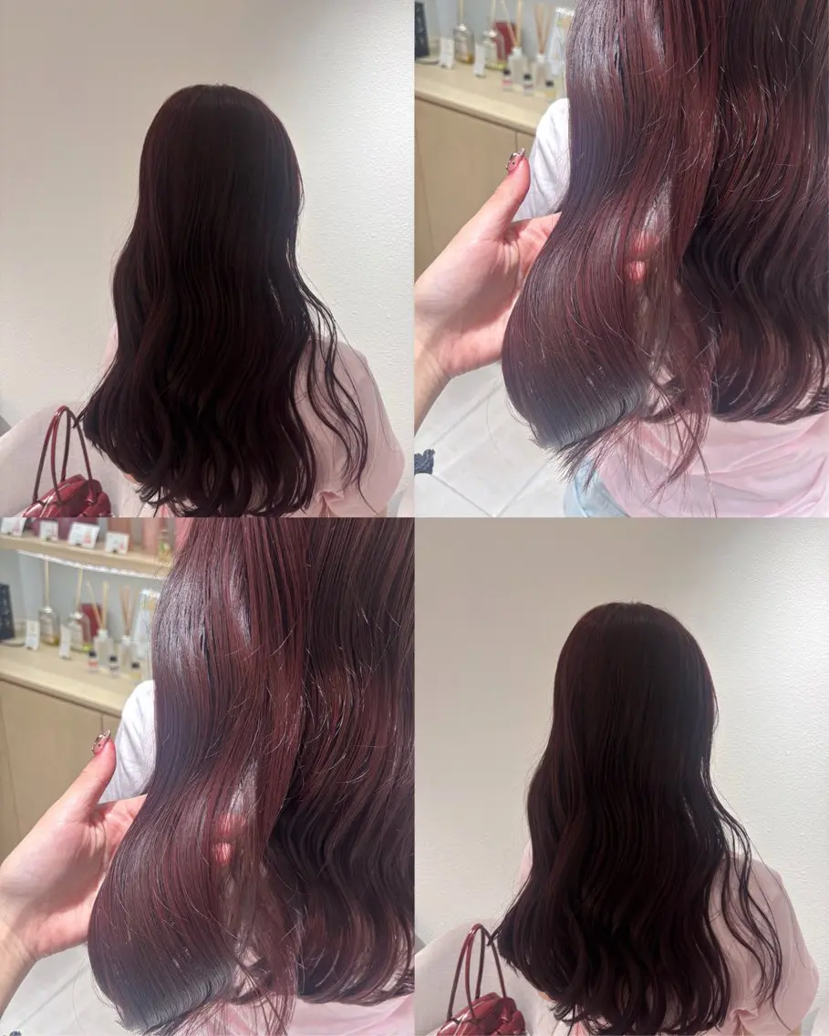 ロング カラー ｶﾉﾝ🎀韓国レイヤ ー/透明感カラー🫧のヘアスタイル