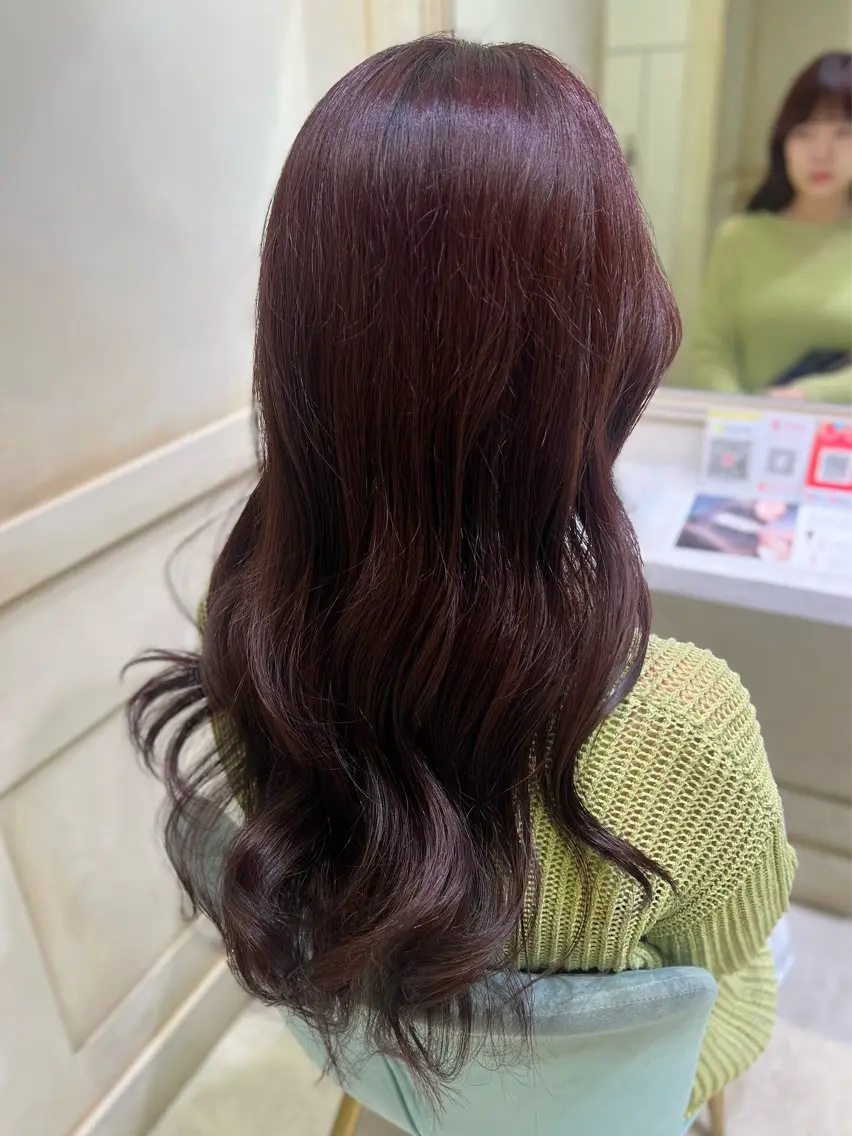 ロング カラー ヘアカラー トリートメント 💖ダブルカラー/ ケアカラー/レナ💖のヘアスタイル
