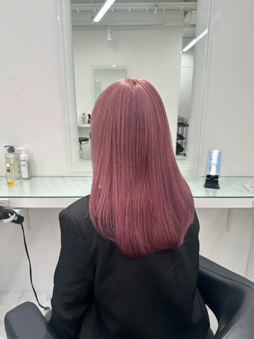 セミロング カラー ヘアカラー トリートメント ヘッドスパ ヘアセット ❄最強かわいいカラー ❄️MINA❄️のヘアスタイル