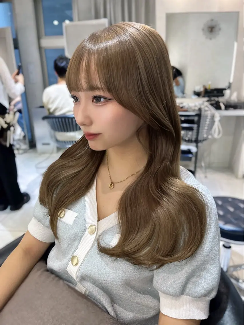 ロング カラー 透明感カラー 韓国風ヘア カット ヘアカラー トリートメント 韓国レイヤー×モテ髪 /MITSUKI🤍のヘアスタイル