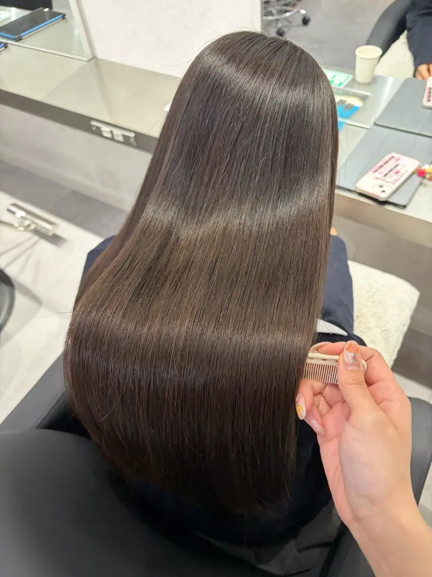 ロング 縮毛矯正 縮毛矯正 🫧縮毛矯正支持率 No.1 ほのか🫧のヘアスタイル