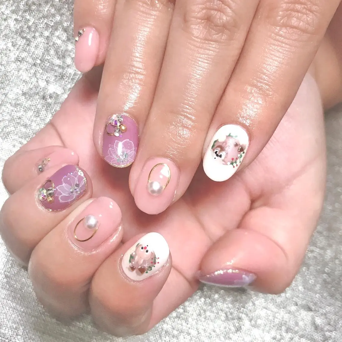 ネイル アートネイル フラワーネイル ワンカラーネイル ネイルチップ ステラ marikominoのネイルデザイン