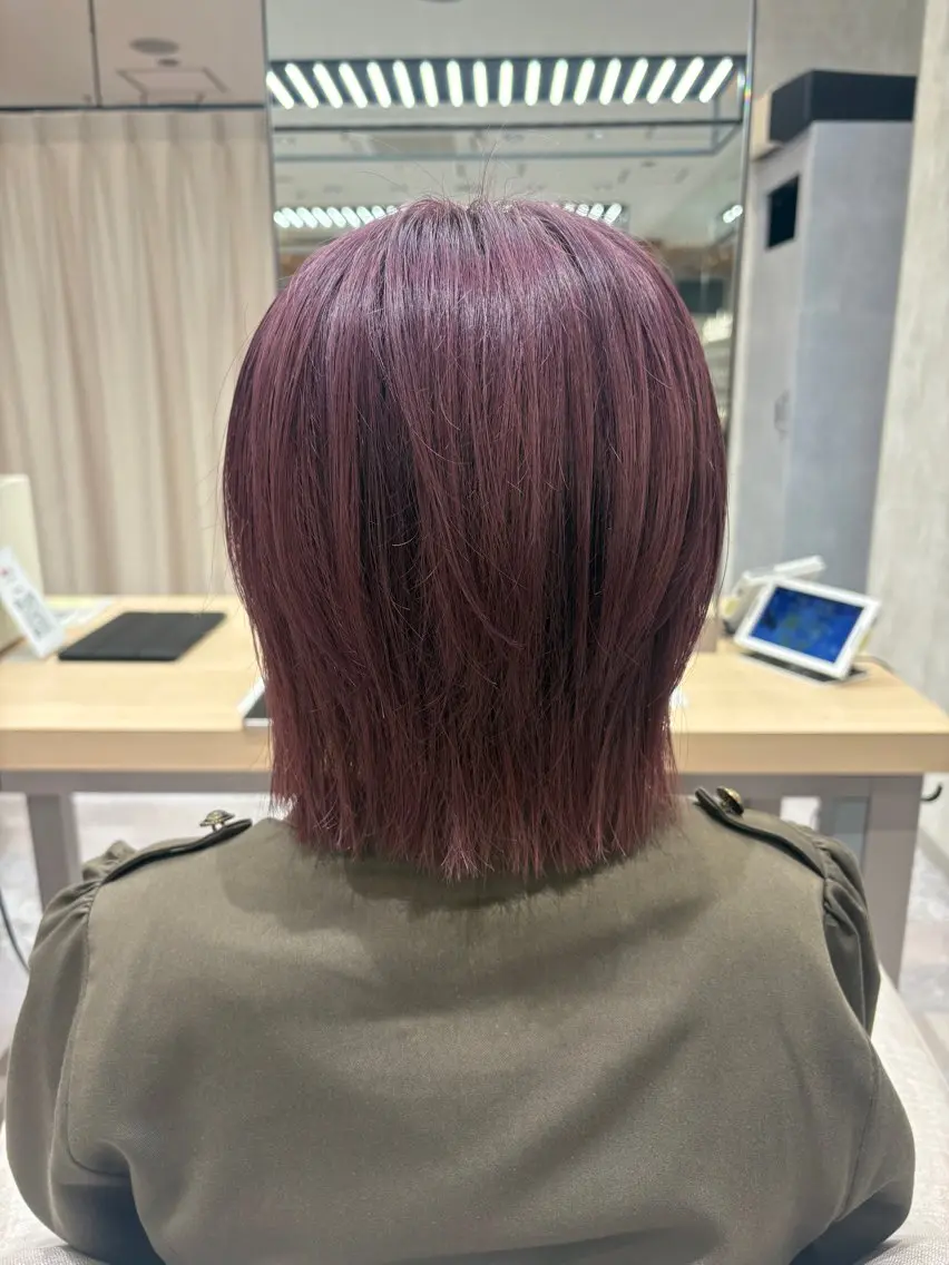 ショート ヘアカラー シオン🪐レイヤー ウルフ メンズのヘアスタイル