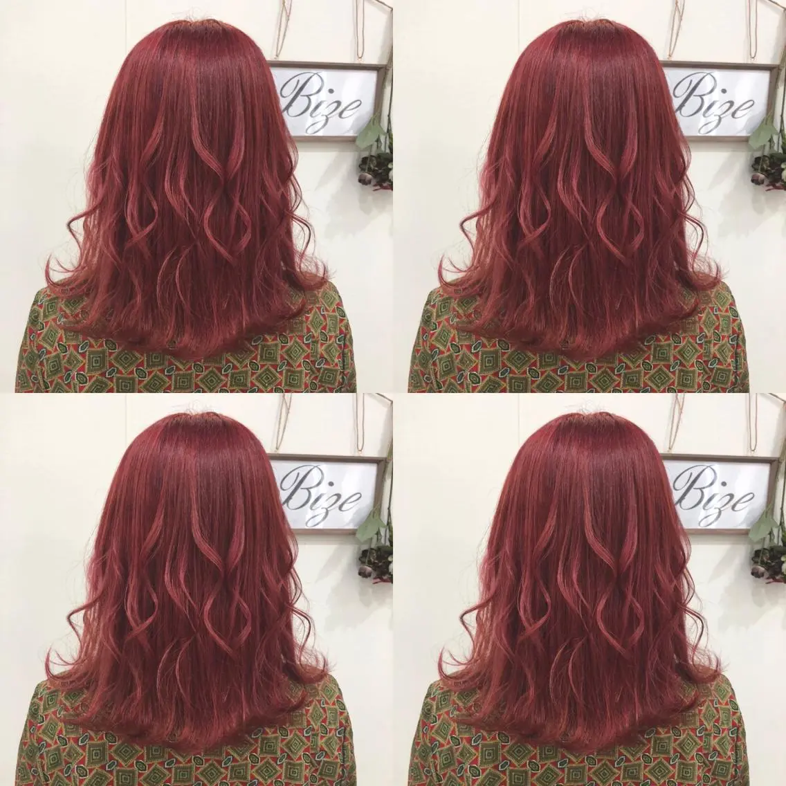 セミロング カラー レッドカラー 🌷MAYU 🌷のヘアスタイル