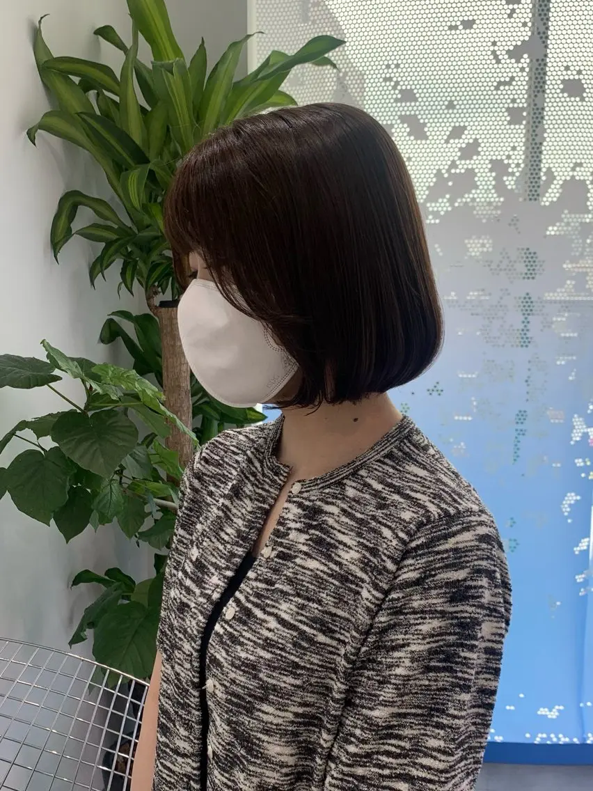 ショート ボブ ヘアカラー トリートメント 川北 彩乃/完全個室サロンのヘアスタイル