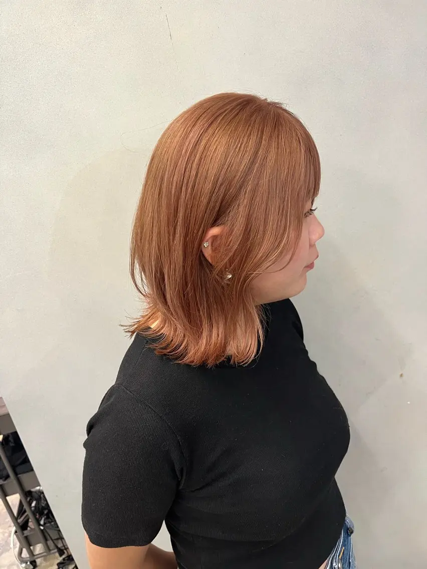 ミディアム カラー 相宮 優羽のヘアスタイル
