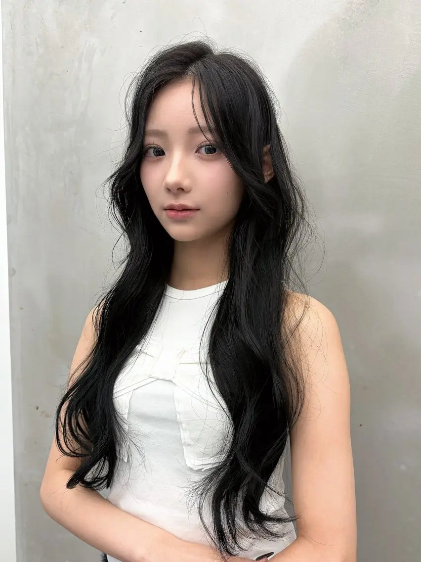 ロング カラー 透明感カラー トリートメント 色気レイヤースタイル 洒落色気ヘアマサトのヘアスタイル