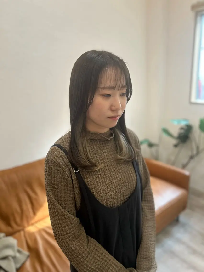 セミロング カラー 堀 大輔のヘアスタイル