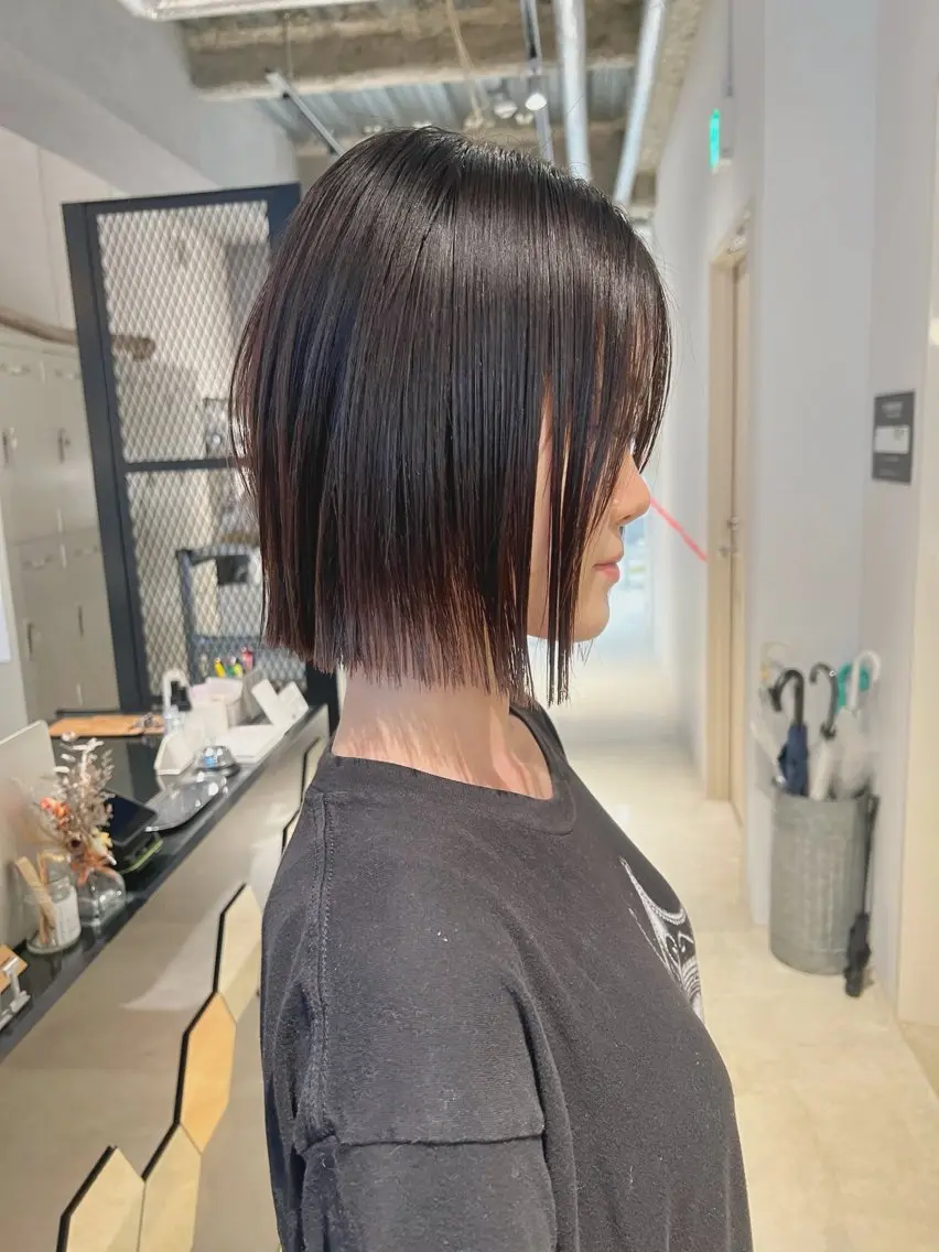 ミディアム 縮毛矯正 大澤 叶方のヘアスタイル