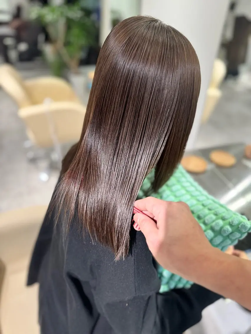 ロング カラー 髪質改善 トリートメント カット ヘアカラー トリートメント 夜23時まで予約🉑 reverieあきらのヘアスタイル