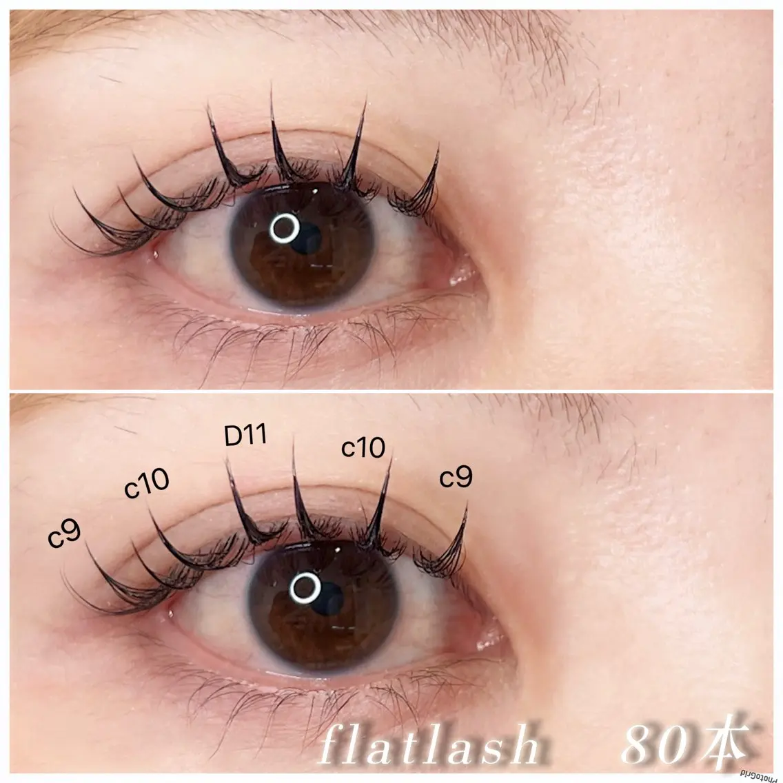 マツエク・マツパ フラットラッシュ Eye Riche chikaのマツエク・マツパデザイン