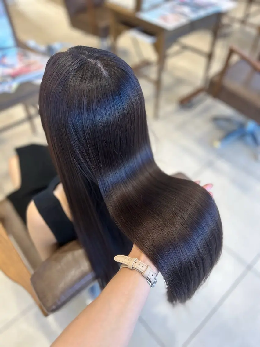 ロング カット トリートメント Sae/クロスパーマ /盛れる顔周りのヘアスタイル