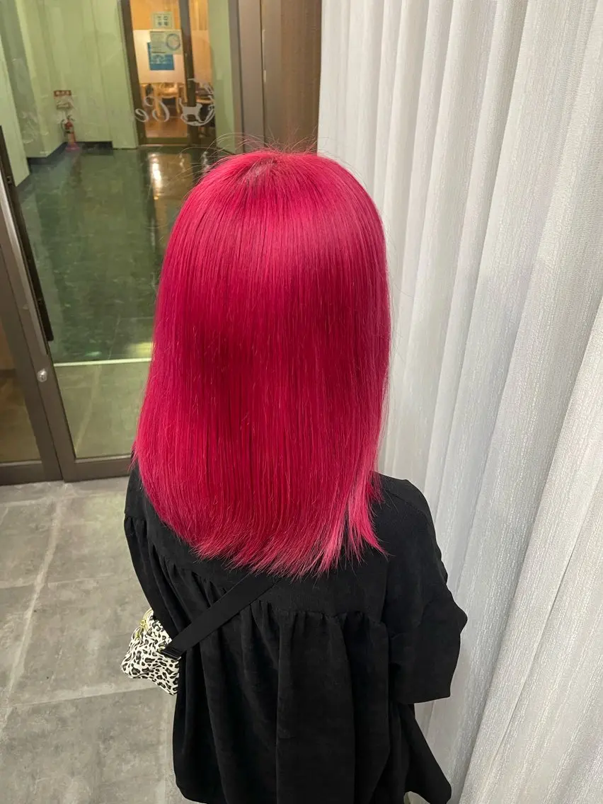 ミディアム カラー ブリーチ ケアブリーチ デザインカラー ダブルカラー ピンクカラー カット ヘアカラー トリートメント ダブルカラー/ 髪質改善💎安藤のヘアスタイル