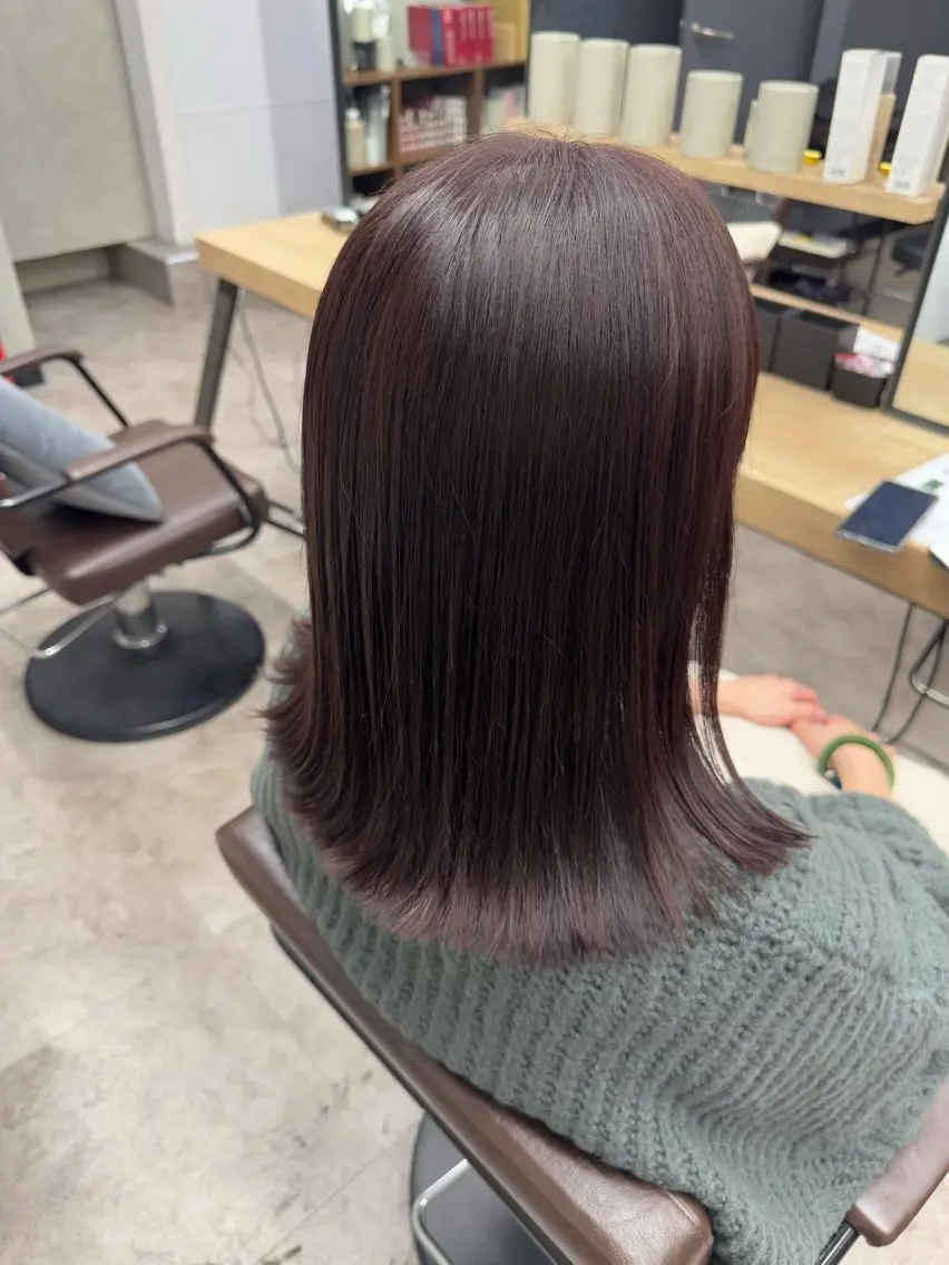 セミロング カラー ヘアアレンジ 💫きたはら りおん💫のヘアスタイル
