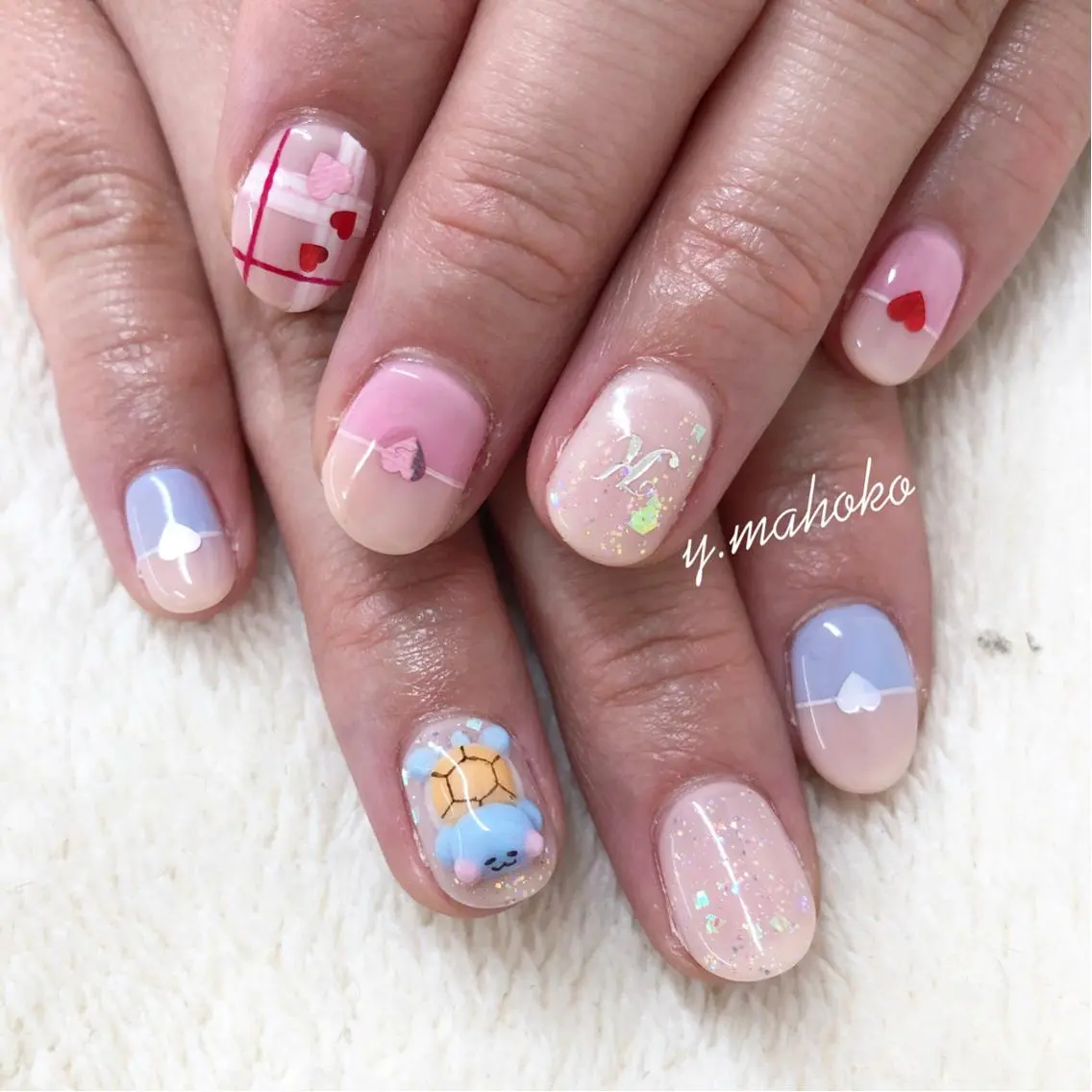 ネイル ハンドネイル パラジェル有/ 長さだし/mahoのネイルデザイン