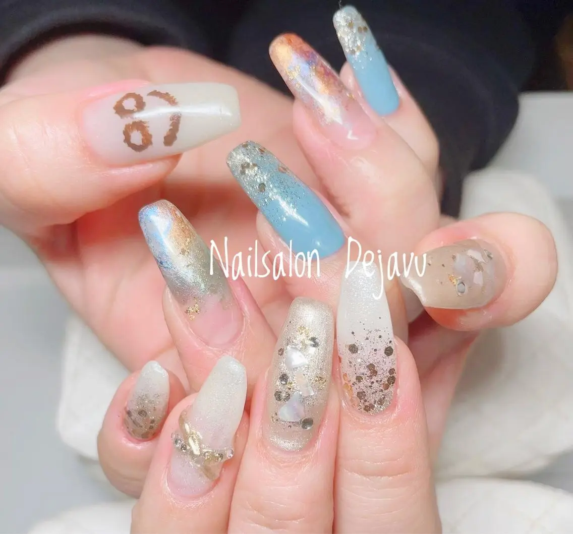 ネイル アートネイル ジェルネイル 持ち込み スカルプネイル シンプルネイル Nail salon Dejavu 🌿のネイルデザイン