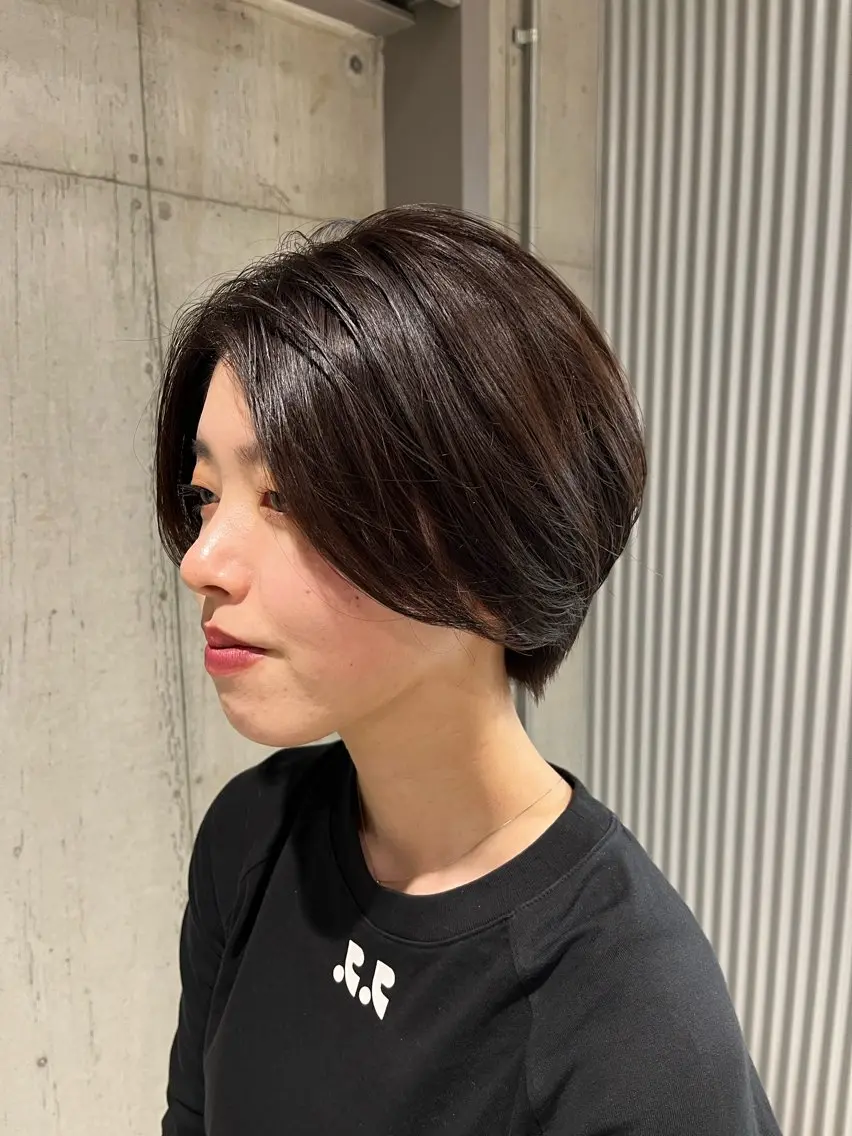 ミディアム カラー ヘアアレンジ 🍀透明感カラー×垢 抜けボブ リクト💥のヘアスタイル
