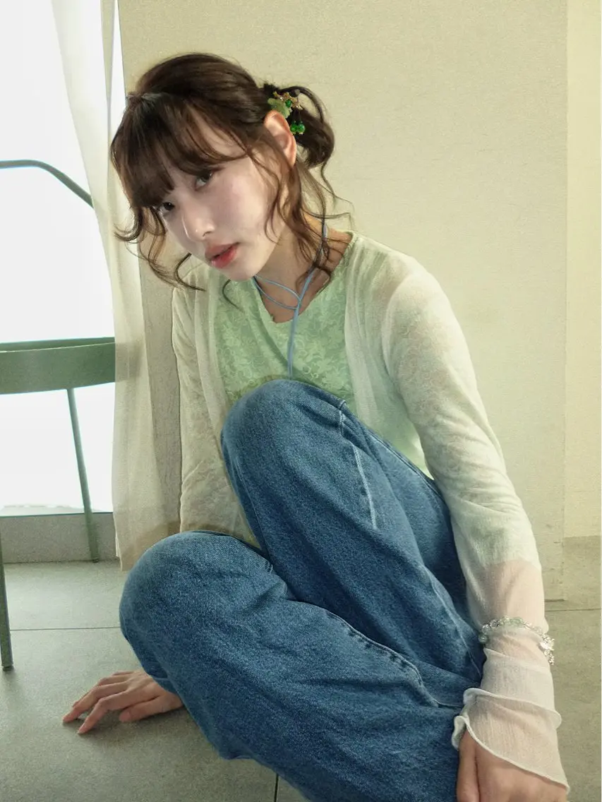 セミロング ヘアカラー miteゆい カラーモデル募集のヘアスタイル