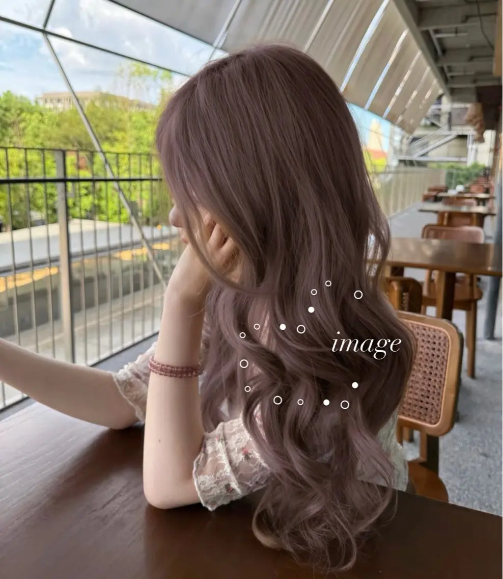 ロング ヘアカラー トリートメント 淡色ラベンダー♡ ニーナ🎀🦙のヘアスタイル