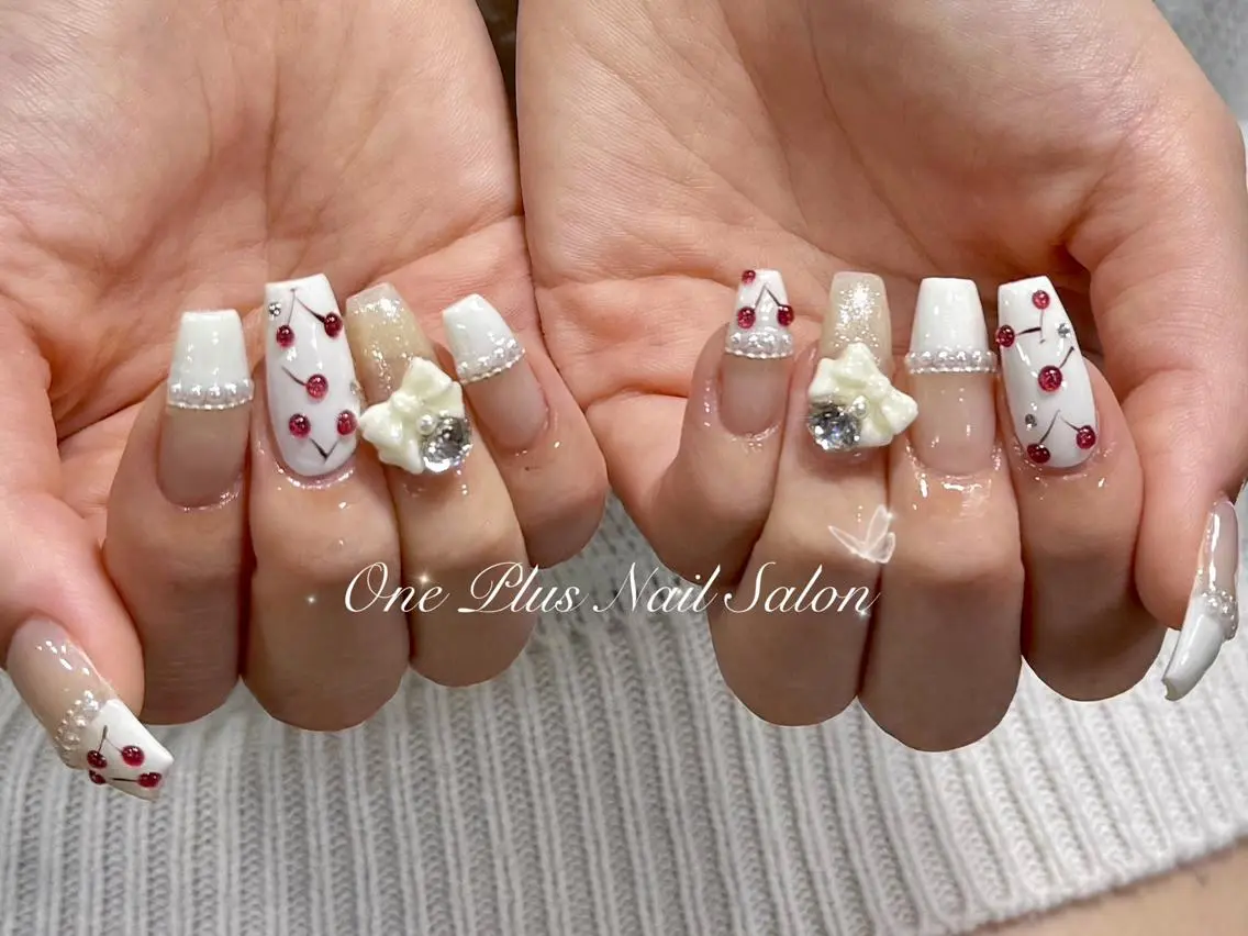 ネイル 持ち込み ピンク 夏ネイル One Plus Nail Salonのネイルデザイン
