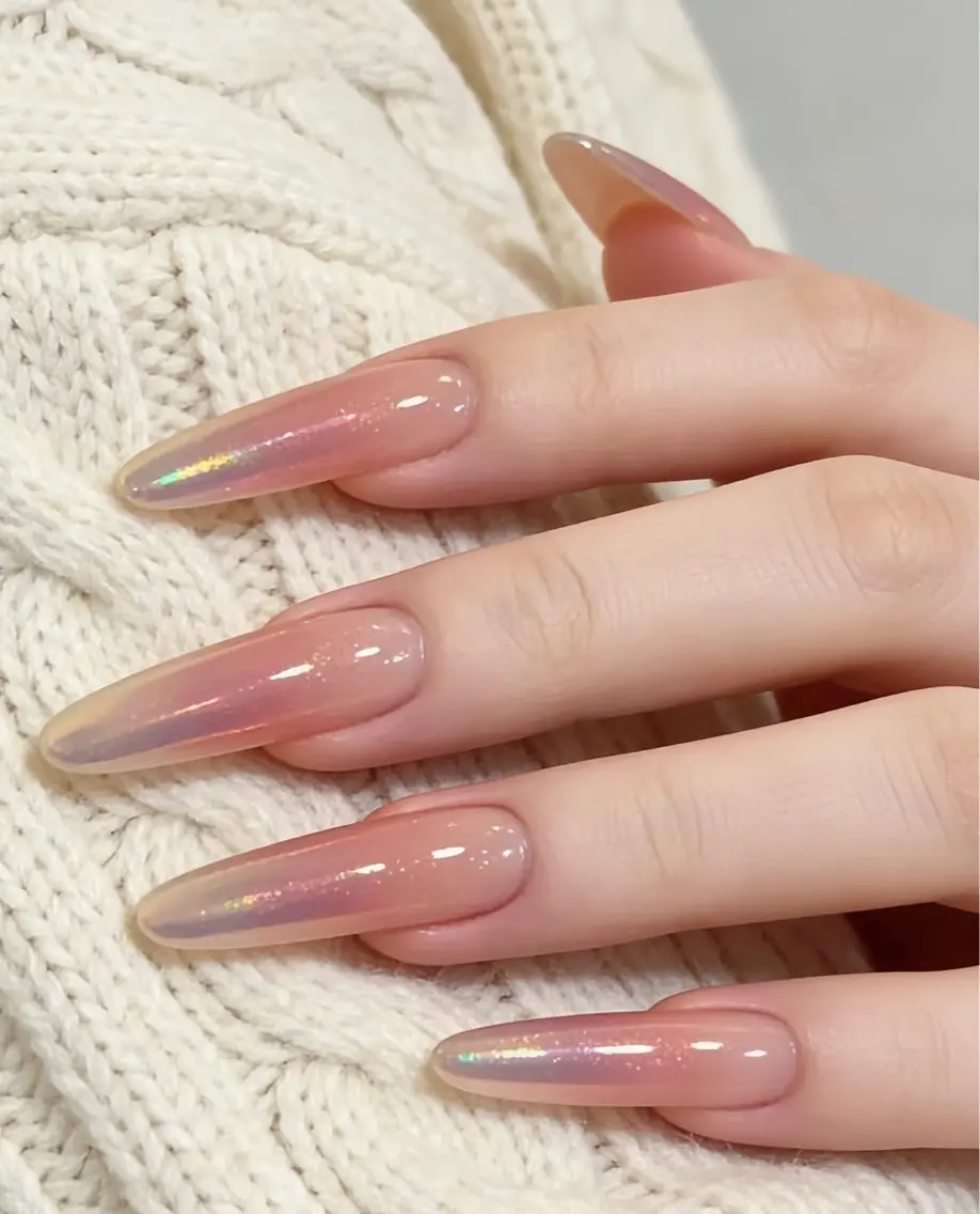 ネイル フレンチネイル ラメ(グリッター) ラメグラデーション マグネットネイル 持ち込み Unicorn Nail原宿表参道のネイルデザイン