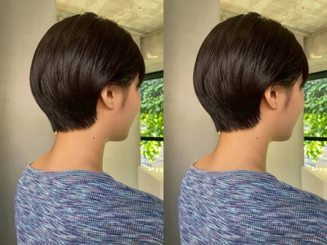 ショート ショートボブレイヤー 湯澤哲成のヘアスタイル