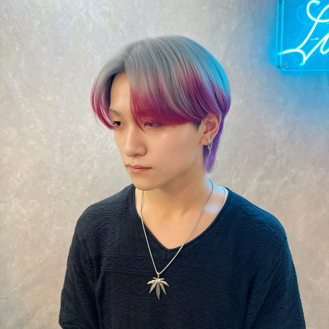 カラー メンズ メンズブリーチ ブリーチ ケアブリーチ レッドカラー シルバー ヘアカラー トリートメント ブリーチの神 KYONのその他イメージ