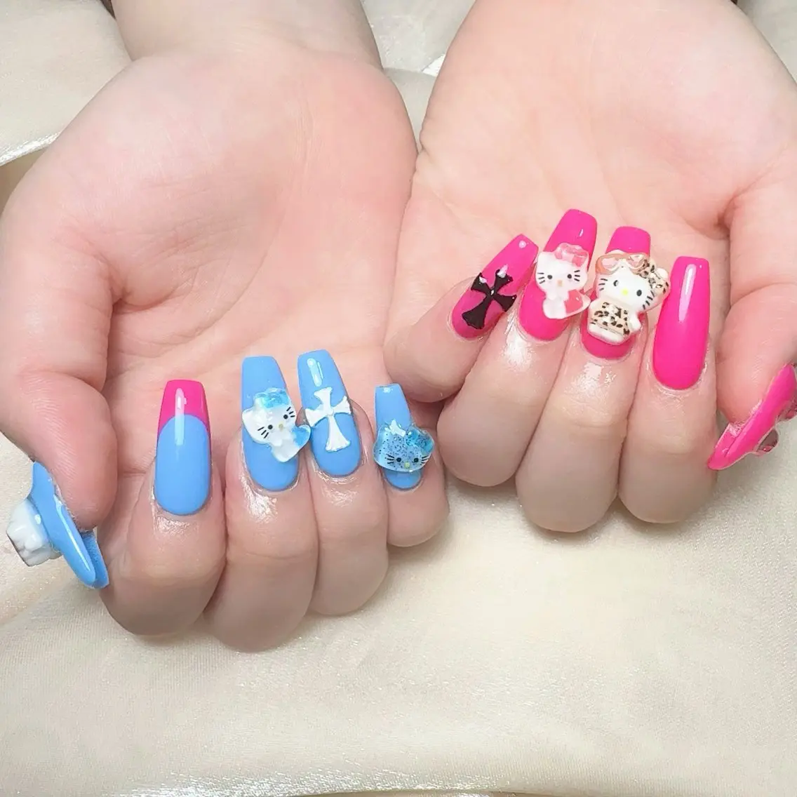 メンズ ネイル メンズ韓国風 アートネイル オーロラネイル ガーリー キラキラネイル ハンドネイル Nail salon 木にいるのネイルデザイン