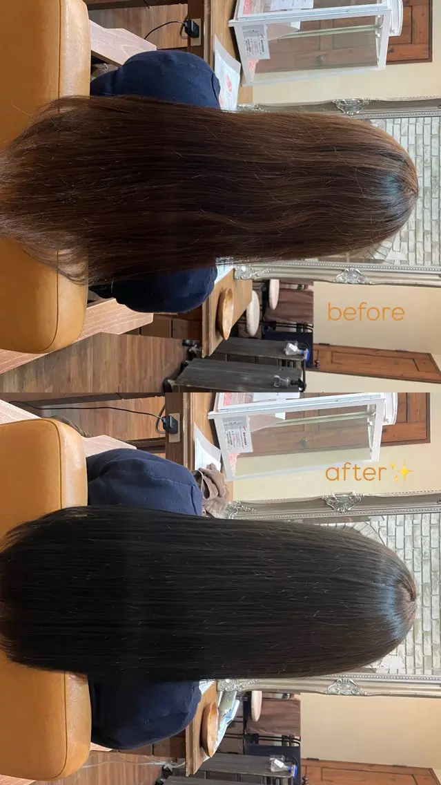 ロング カラー 髪質改善 トリートメント Satsuki‎🤍 /カラーモデル募集中のヘアスタイル