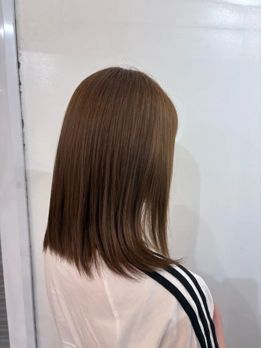 カラー ワンカラー 髪質改善 ブリーチ 武田さくらのヘアスタイル