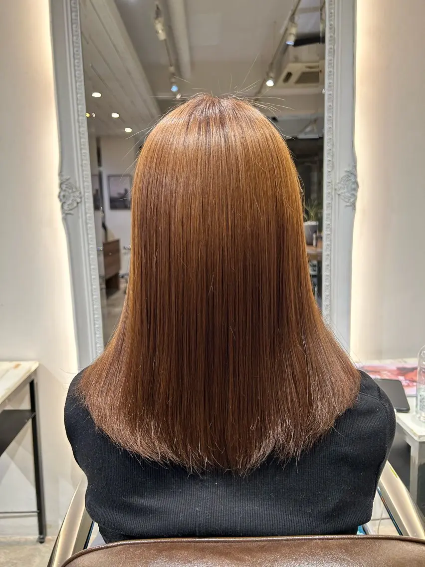 セミロング カラー 透明感カラー トリートメント ヘアカラー トリートメント イケノベ コウダイのヘアスタイル