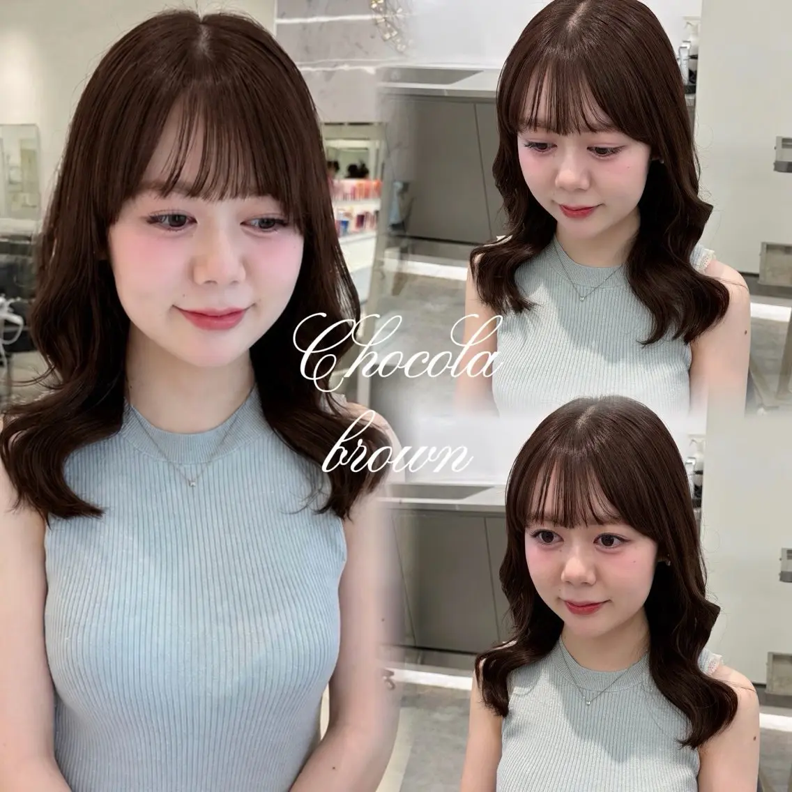 セミロング カラー ヘアカラー ParveMix ♡白神みやびのヘアスタイル