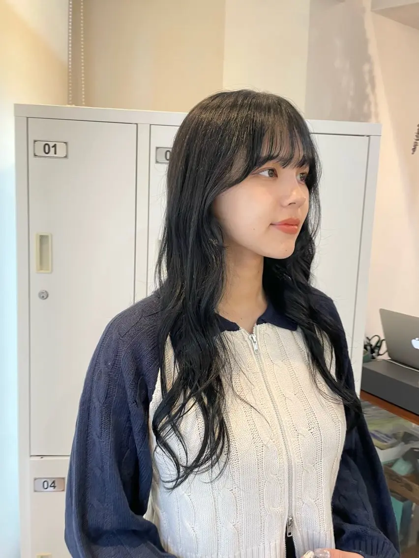 ロング カラー ヘアカラー トリートメント みやした もあのヘアスタイル
