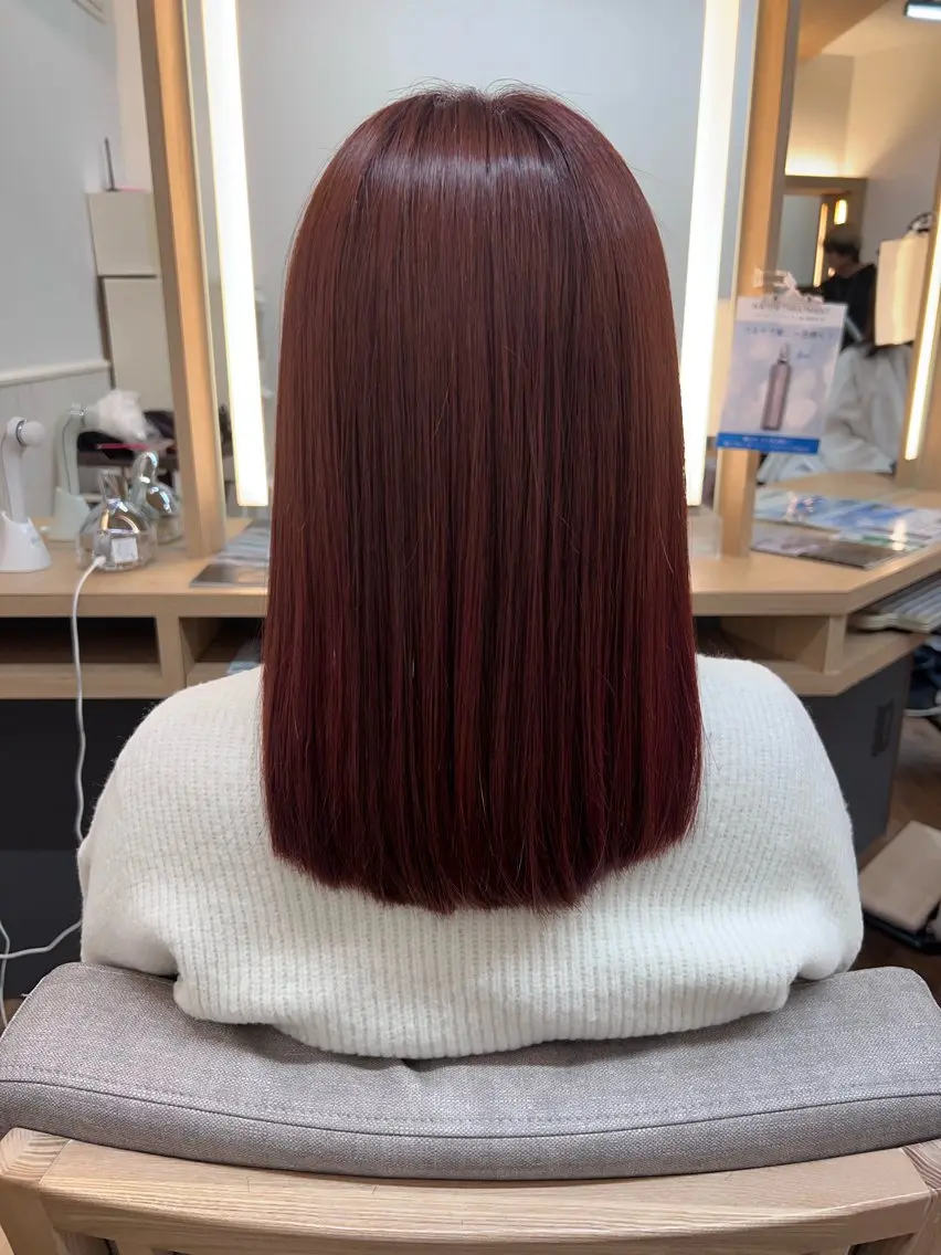 セミロング カラー カット ヘアカラー トリートメント ✂︎HITOMI✂︎ 副店長のヘアスタイル