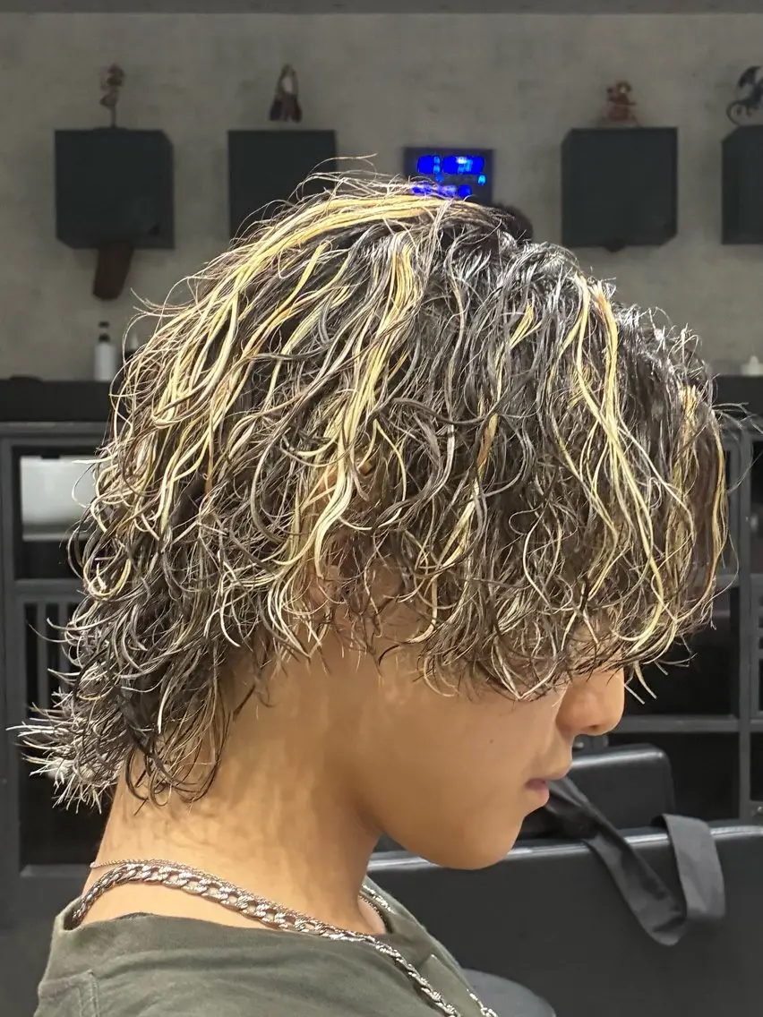 ショート カラー パーマ メンズ カット パーマ トリートメント ヘアセット 垢抜けメンズパーマ /颯太のヘアスタイル