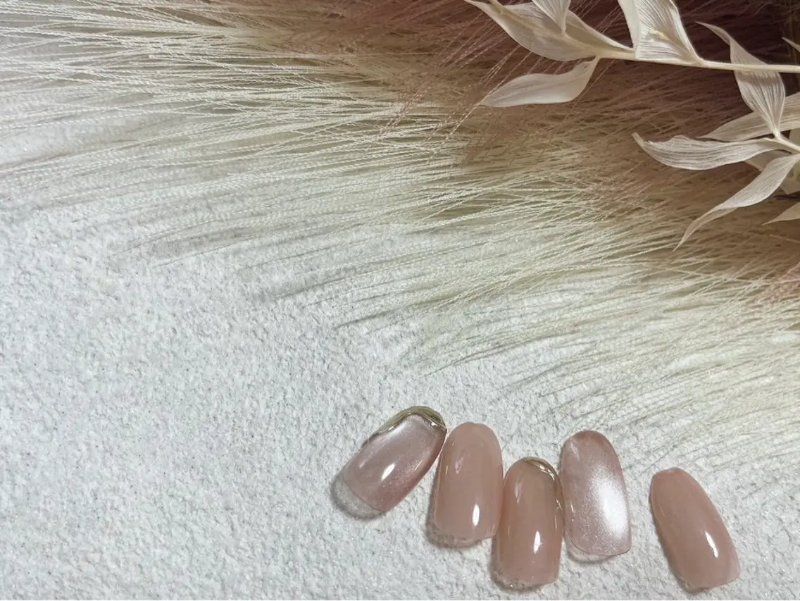 ネイル ジェルネイル メンズネイル ミラーネイル パラジェル 春ネイル kiki nail たまプラーザのネイルデザイン