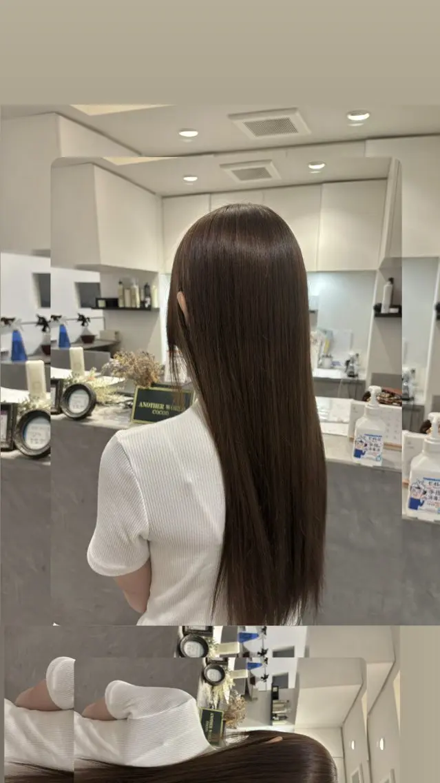 ロング ヘアカラー トリートメント はしもとひより/ブリ ーチ矯正/艶カラーのヘアスタイル