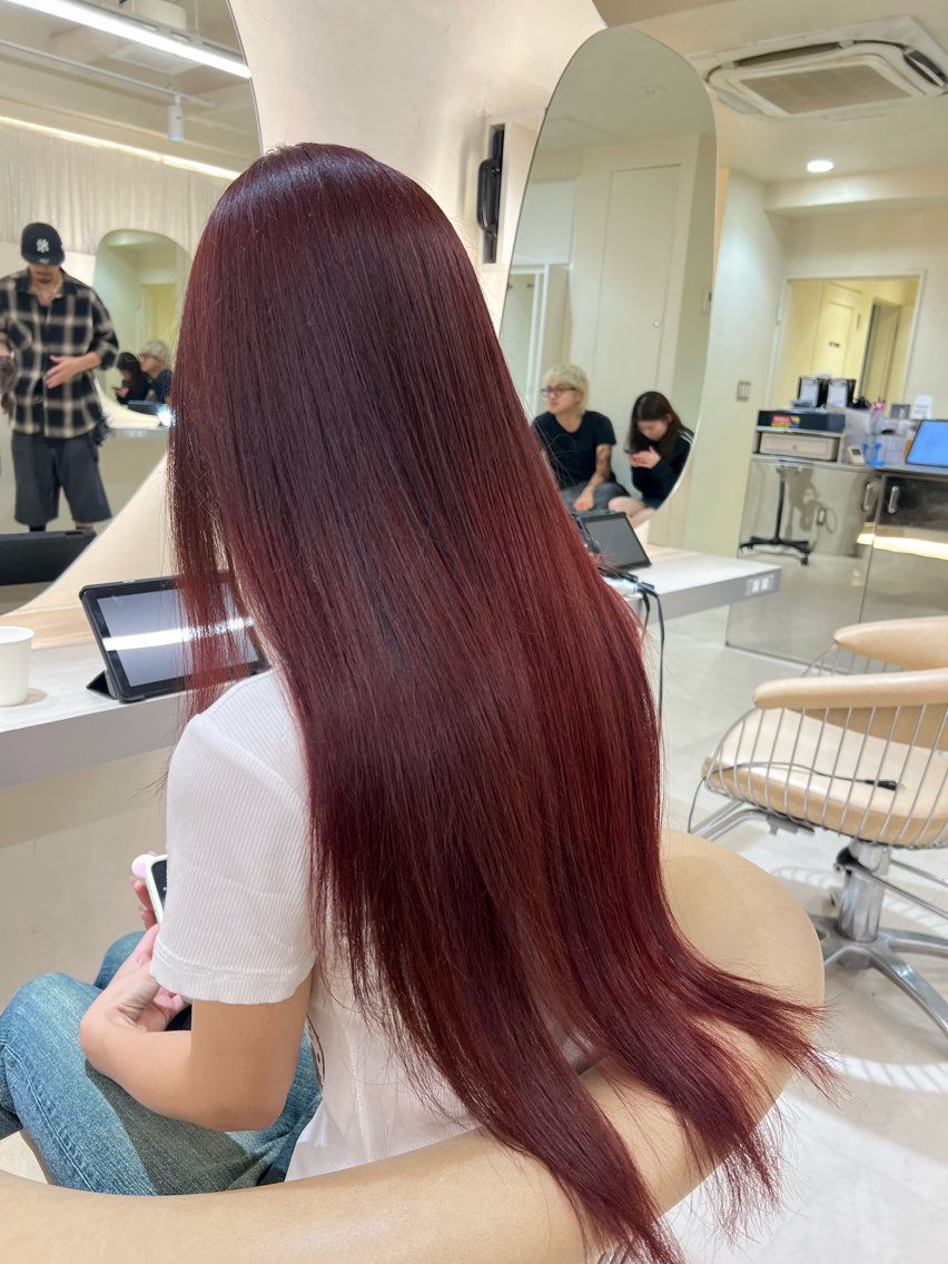 ロング カラー ヘアカラー トリートメント 重松 丈博のヘアスタイル